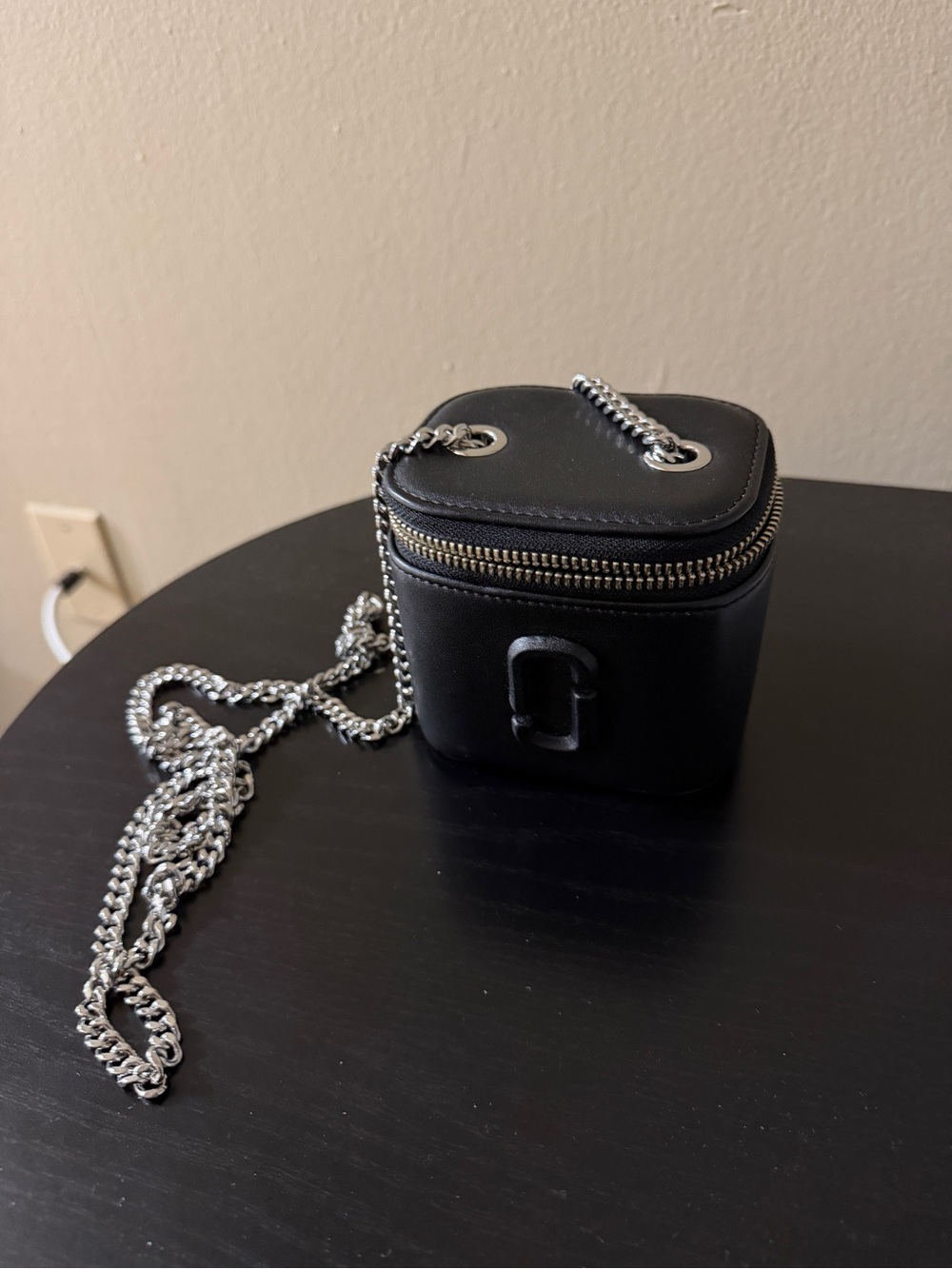 Marc Jacobs Black Mini Chain Crossbody Box Bag